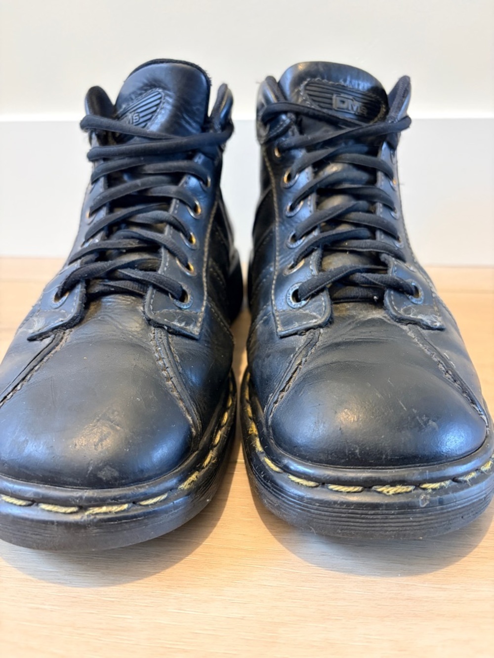 Dr. Martens Men's US 9 Vintage 90s Chunky Platform Shoes Goth Black Leather Rare - Picture 8 of 9